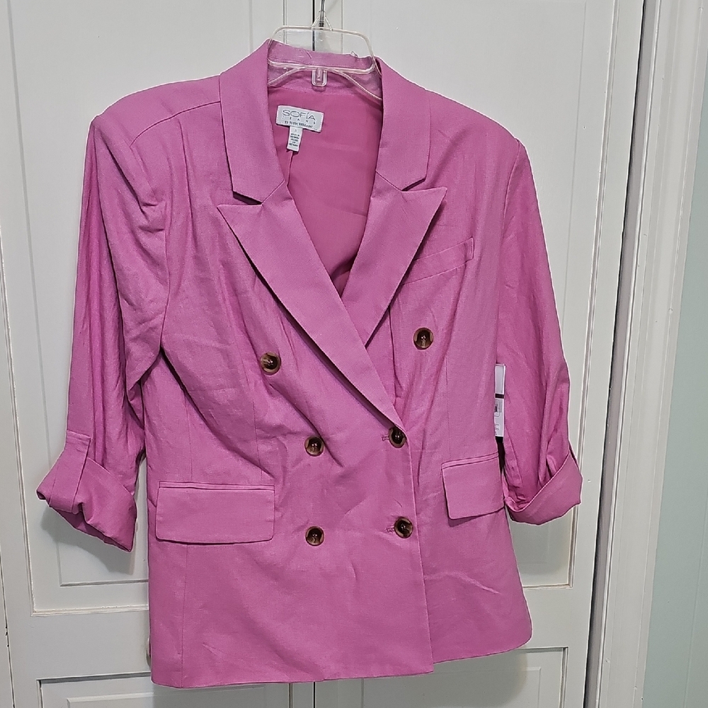 Pink Double-Breasted Women's Blazer NWT SIZE SMALL